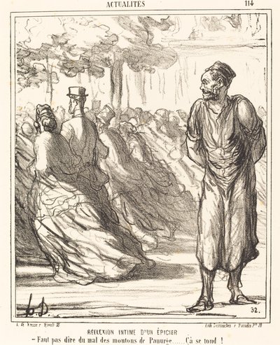 Intim refleksjon av en kjøpmann av Honoré Daumier