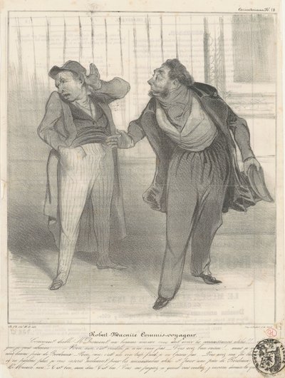Robert Macaire reisemedarbeider av Honoré Daumier