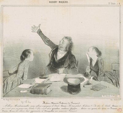 Robert Macaire fransklærer av Honoré Daumier