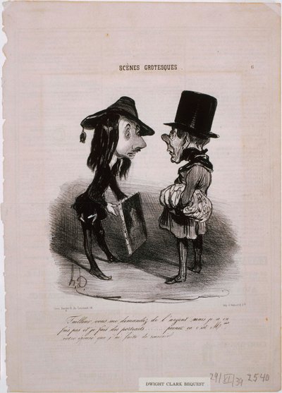 Groteske scener - Skredder ... Ta dette av Honoré Daumier