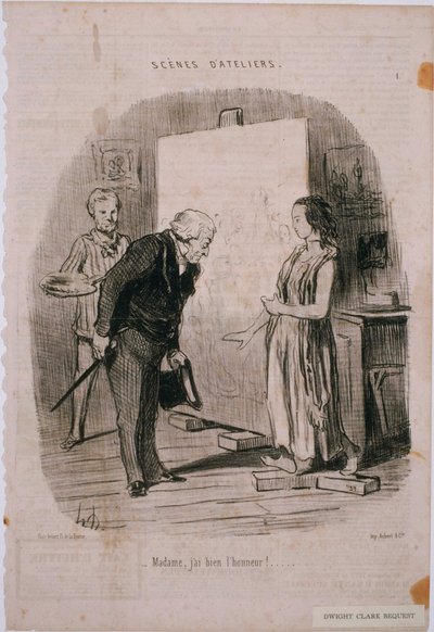 Scener fra Workshop- Fru, jeg har æren! av Honoré Daumier