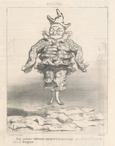 Eneste kostyme ... egnet for denne karakteren av Honoré Daumier