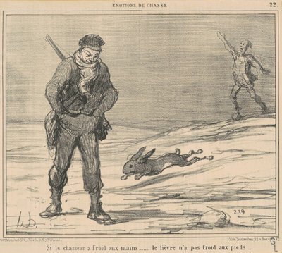 Hvis jegeren er kald... er haren ikke kald... av Honoré Daumier