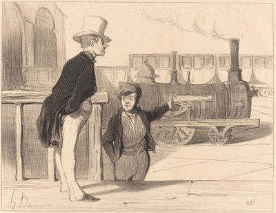 Hvis maskinen min er bra? Jeg tror det... av Honoré Daumier