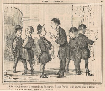 Hvis du vil, skal jeg kjøpe deg to hundre klinkekuler... av Honoré Daumier