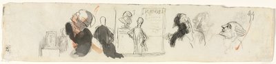 Skisser av forskjellige figurer, tredje kvartal 1800-tallet. av Honoré Daumier