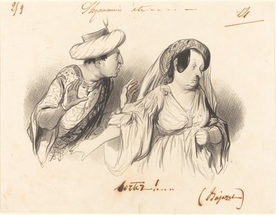 Kom deg ut!... (Bajazet) av Honoré Daumier
