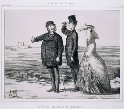 Suvenir av kunstnere- På La Varenne-Saint-Maur av Honoré Daumier