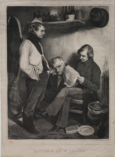 Suvenir fra fengselet i Ste. Pélagie, 1834. av Honoré Daumier