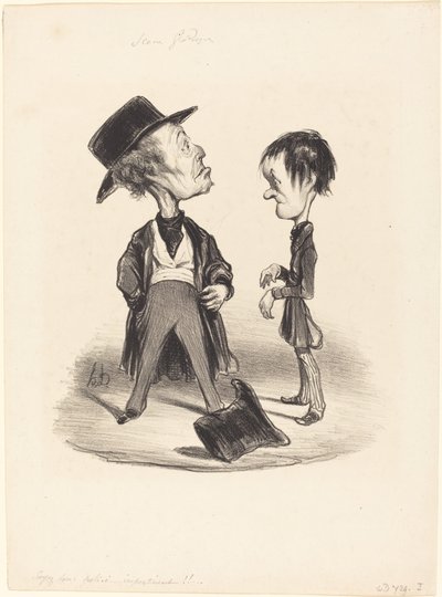 Så vær høflig...jeg... av Honoré Daumier