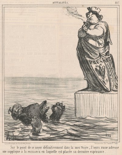 I ferd med å drukne... av Honoré Daumier