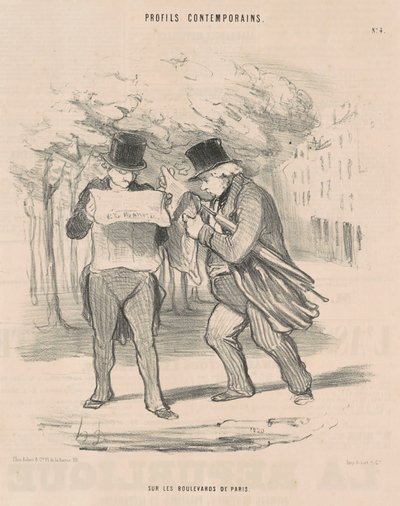 På boulevardene i Paris av Honoré Daumier