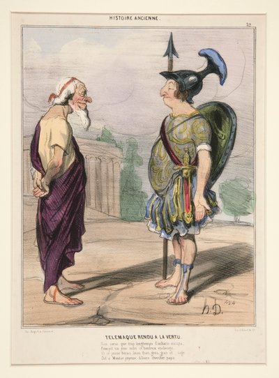 Telemachus kom tilbake til dyden. Hans hjerte, som altfor lenge Eucharis okkuperte av Honoré Daumier