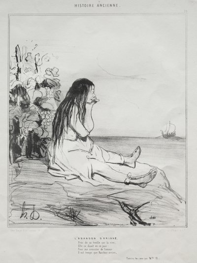 Forlatelsen av Ariadne av Honoré Daumier