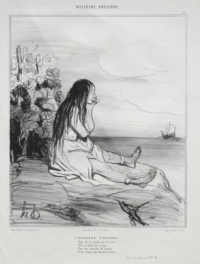 Forlatelsen av Ariadne av Honoré Daumier