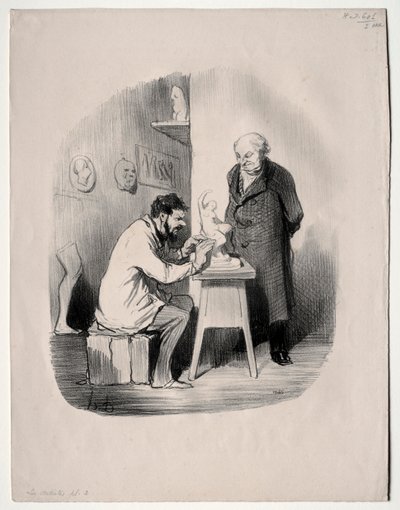 The Artists, plate 2: Du må modellere meg på denne måten en dag, 1848. av Honoré Daumier