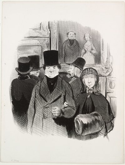 Livets vakre dager, plate 59: Når ens portrett er på Salongen av Honoré Daumier