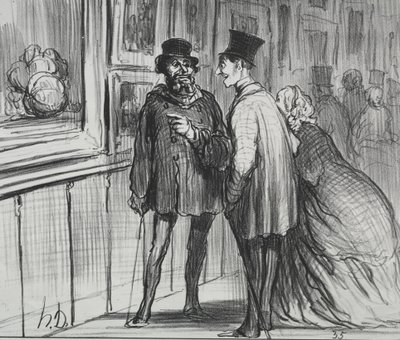 Utstillingen 1859 (plate 8): Maleren som hadde et maleri nektet... av Honoré Daumier