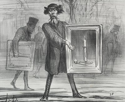 Utstillingen av 1859 plate 1: De har nektet dette, Ignoramusene!, 1859. av Honoré Daumier