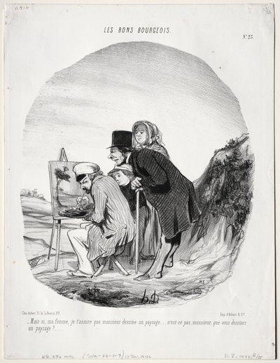 The Good Bourgeois, Plate 23: Men ja, min kjære, jeg forsikrer deg om at denne herren tegner..., 184 av Honoré Daumier