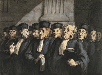 Advokatene for påtalemyndigheten, tidlig på 1860-tallet av Honoré Daumier