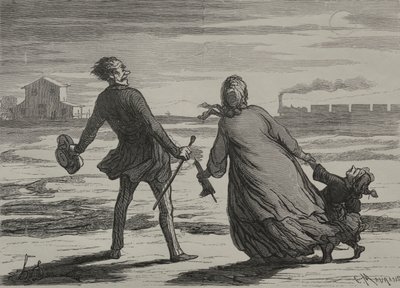 Jernbanen: For sent av Honoré Daumier