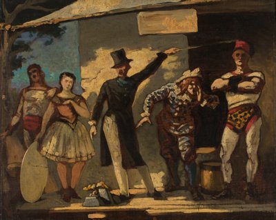 Saltimbanques, mellom 1860 og 1865 . av Honoré Daumier