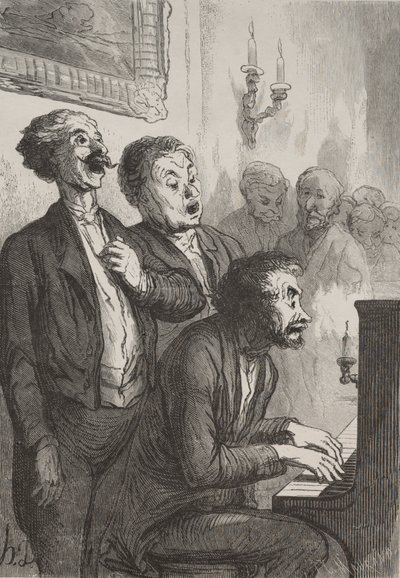 The Singers: The Singers in the Salon av Honoré Daumier