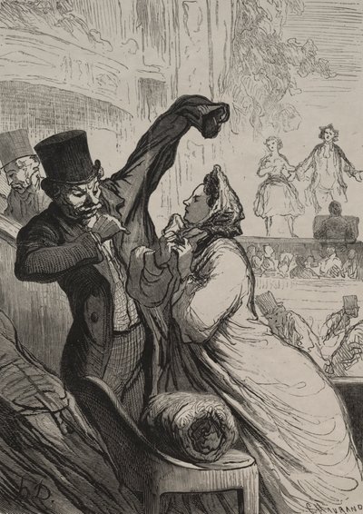 Teateret: Den siste scenen. av Honoré Daumier