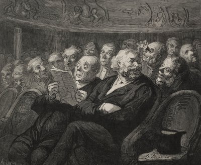 Teateret: Orkestergraven. av Honoré Daumier