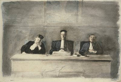 De tre dommerne, 1858-60 av Honoré Daumier