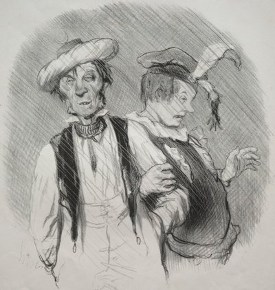 Livets vakre dager, plate 18: Mardi gras, 1844. av Honoré Daumier