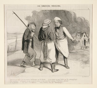 Ta! jeg som trodde at vi nettopp hadde oppdaget en øde øy av Honoré Daumier