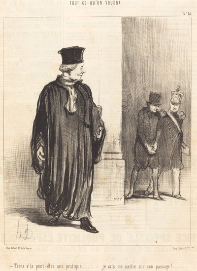 Her, kanskje en praksis av Honoré Daumier