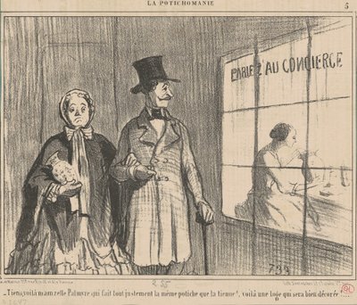Her, her gjør mamzelle palmyre... av Honoré Daumier