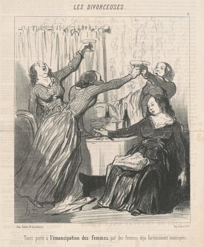 Toast hevet for frigjøring av kvinner ... av Honoré Daumier