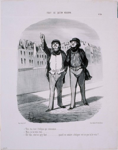 Alt vi vil ha- Du skjønner, det er formørkelsen som begynner av Honoré Daumier