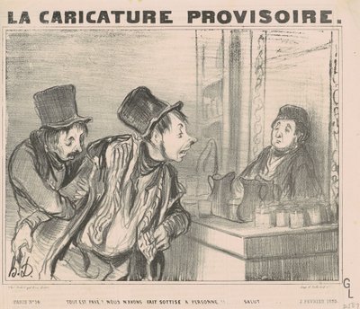 Alt er betalt? Vi gjorde bare ... hei av Honoré Daumier