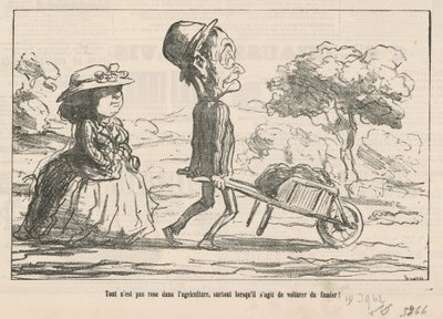 Alt er ikke rosenrødt i landbruket... av Honoré Daumier