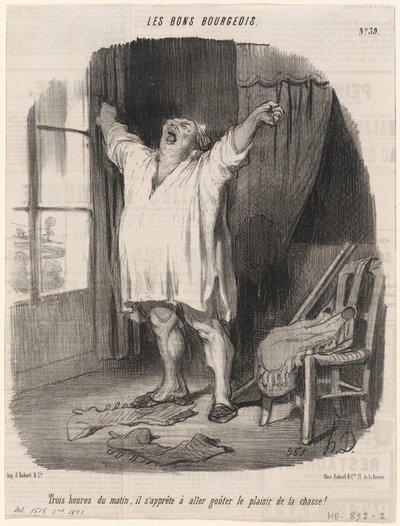 Klokken tre om morgenen... av Honoré Daumier