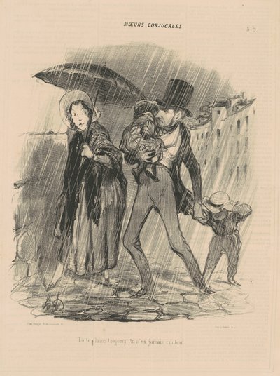 Du klager alltid, du er aldri glad. av Honoré Daumier