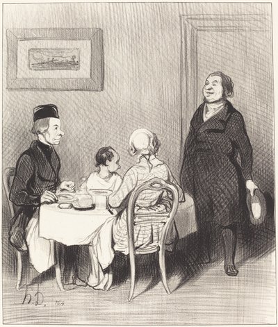 En venn er en krokodille... av Honoré Daumier