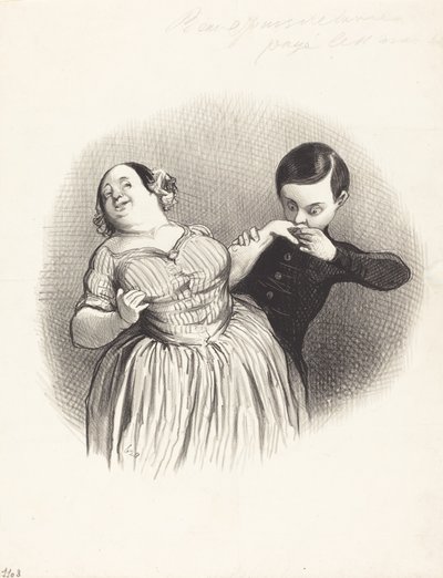En galant begynnelse av Honoré Daumier