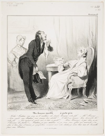 En følsom mann (Caricaturana 43) av Honoré Daumier