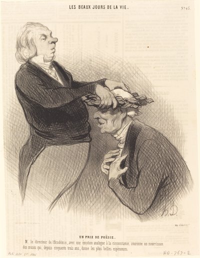 En poesipris av Honoré Daumier