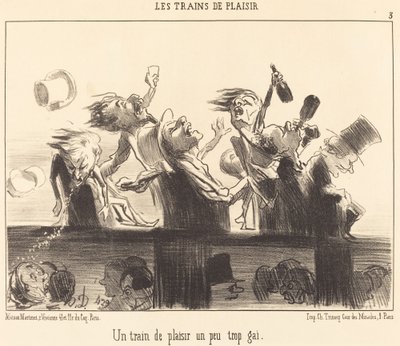 Et lysttog som er litt for muntert av Honoré Daumier