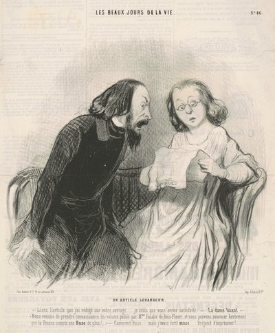 En rosende artikkel av Honoré Daumier