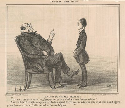 En leksjon i moderne moral av Honoré Daumier