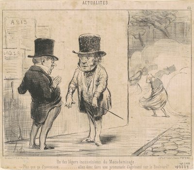 En av ... ulempene med makadamisering ... av Honoré Daumier