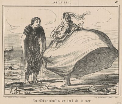 En krinolineffekt ved sjøen av Honoré Daumier